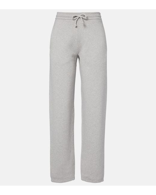Victoria Beckham Gray Jules Cotton Jersey Sweatpants