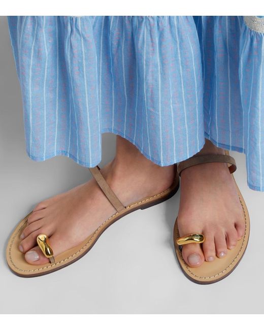 Amanu Brown Kibera Suede Sandals