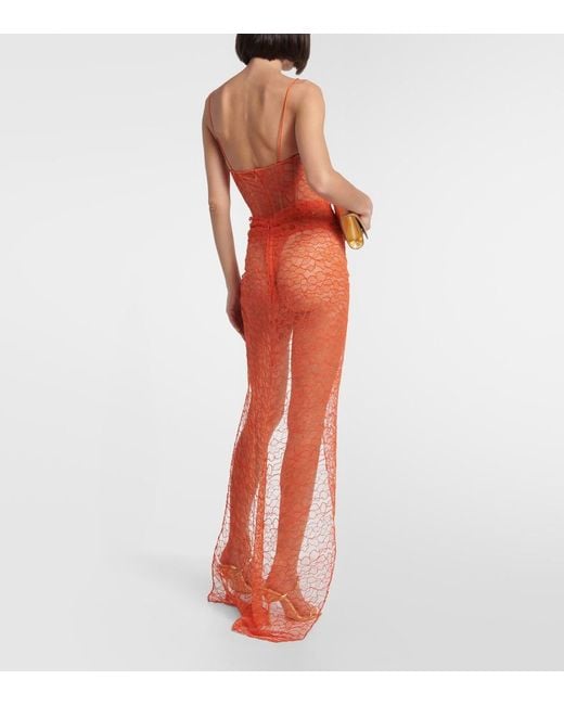LAQUAN SMITH Pink Lace Wrap Skirt