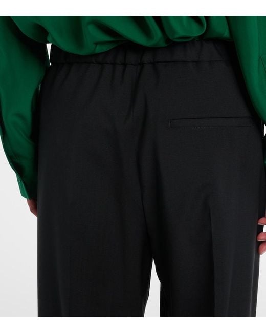 Loewe Black Wool Wide-Leg Pants