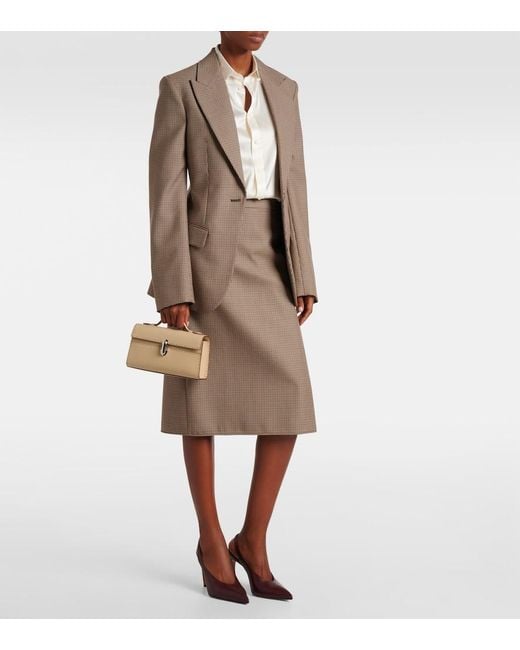 SAVETTE Natural Symmetry Leather Top-Handle Bag