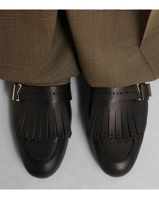 Max Mara Black Leather Lofaers