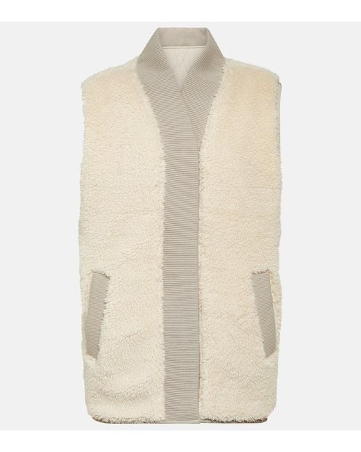 Varley Natural Weste Covey aus Faux Shearling