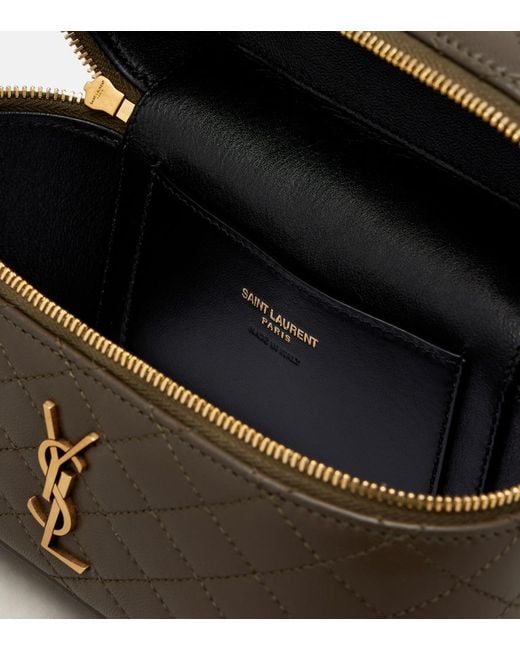 Saint Laurent Black Gaby Leather Vanity Bag