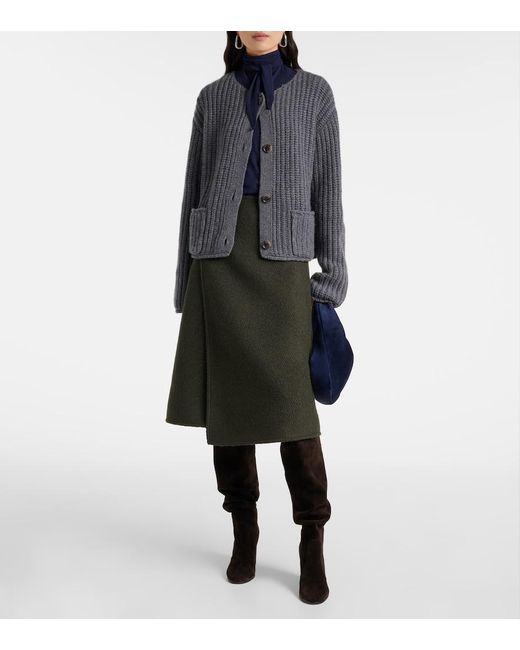 Lisa Yang Gray Suzie Cashmere Cardigan