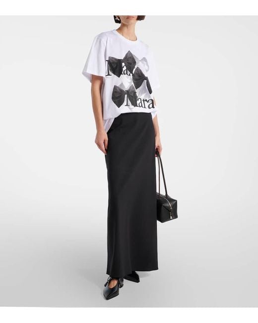Max Mara Black Laceup Leather Flats