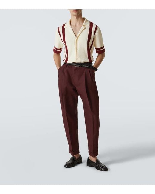 Camicia Bowling di Dolce & Gabbana in Natural da Uomo
