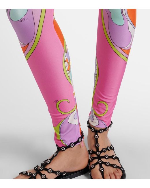 Emilio Pucci Pink Orchidee Leggings