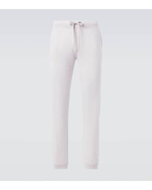 Pantalones Deportivos De Lana Y Cachemir Allude de hombre de color White