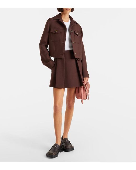 Loewe Brown Wool-Blend Twin-Pocket Jacket