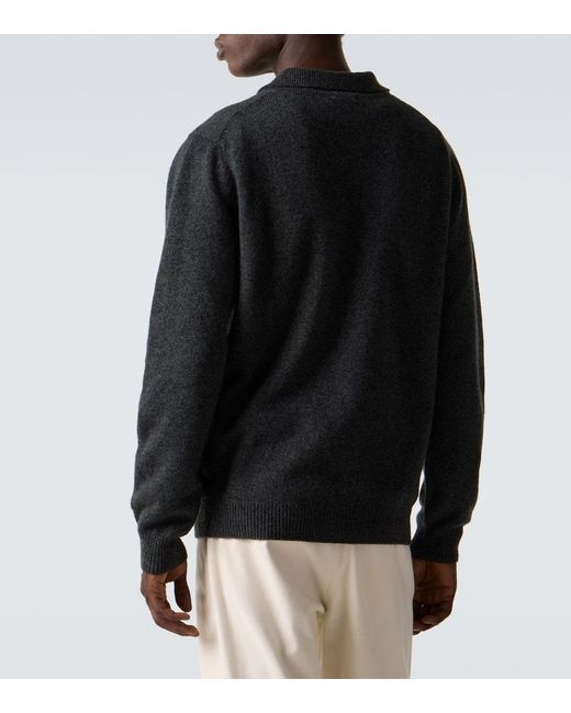 Sunspel Polopullover Aus Wolle in Black für Herren