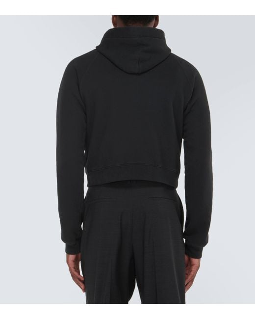 The Row Black Frances Cotton-blend Jersey Hoodie for men