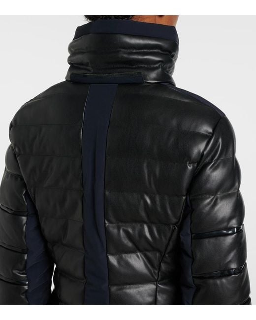 Toni Sailer Black Skijacke Adele Aus Lederimitat