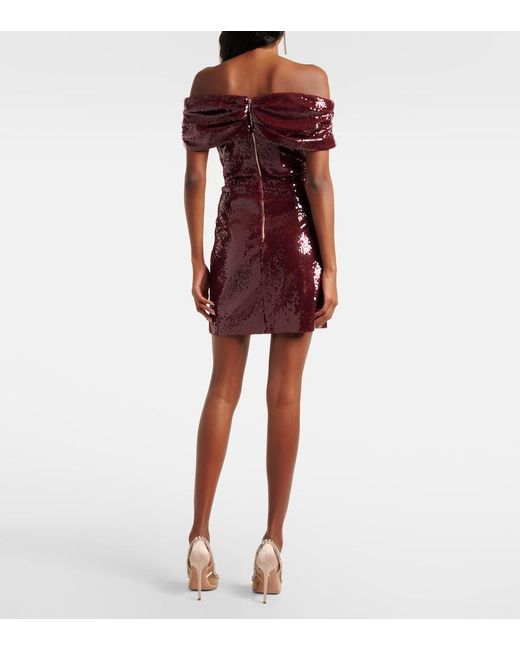 Rebecca Vallance Purple X Nicky Hilton Zelda Sequined Minidress