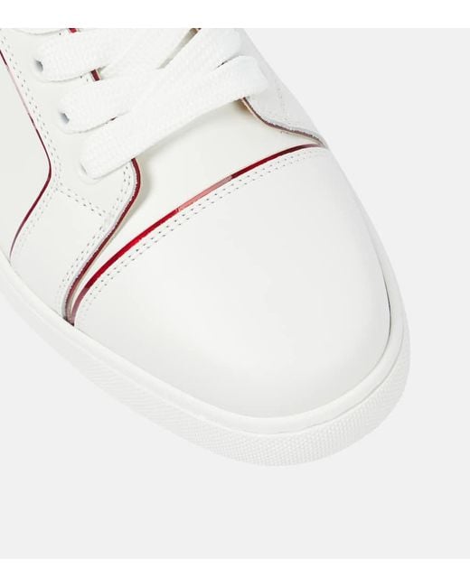 Christian Louboutin White Fun Vieira Sneakers Aus Leder Mit Print
