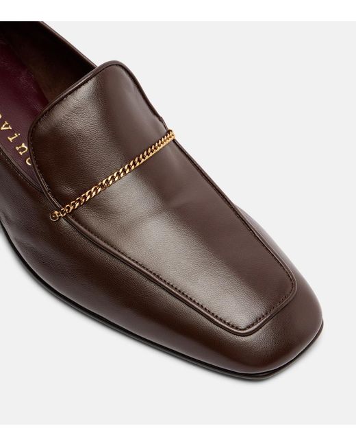 Herbert Levine Brown Fair And Square 30 Leather Loafer Pumps