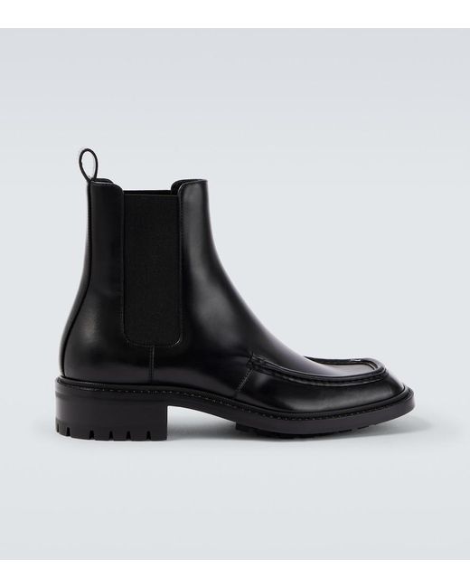 Saint Laurent Black Joe Leather Chelsea Boots for men