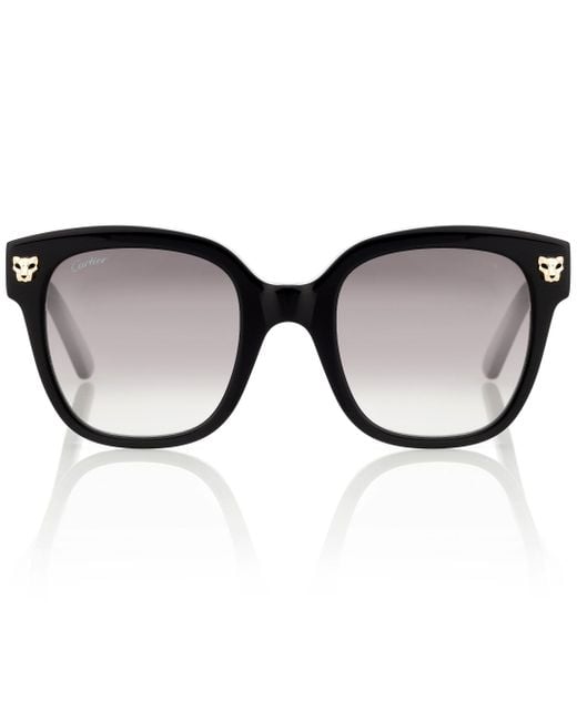 Cartier Brown Panthere De Cartier Square Sunglasses