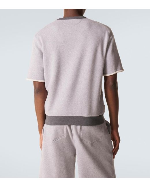 Brunello Cucinelli Gray Cotton Jersey T-Shirt for men