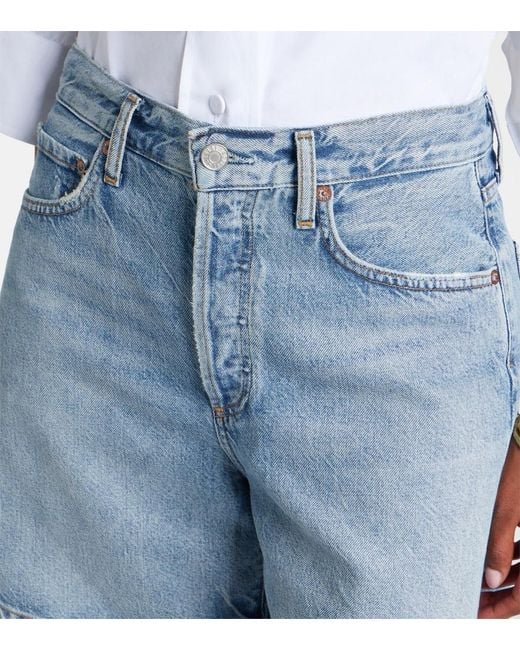 Agolde Blue Dame Denim Shorts