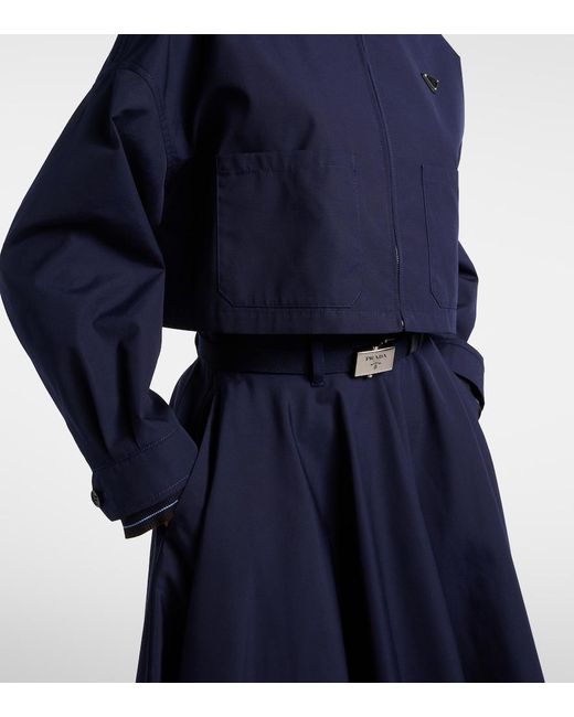 Prada Blue Poplin Blouson Jacket