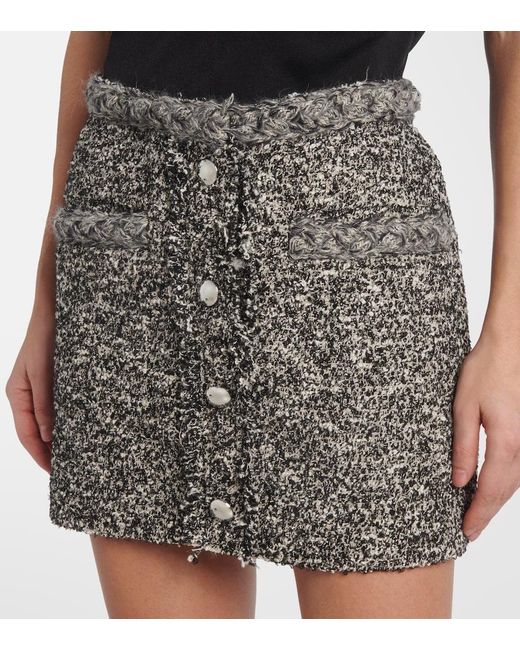 Isabel Marant Gray Gleny Tweed Miniskirt