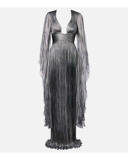 Maria Lucia Hohan Gray Robe Catia Aus Seide