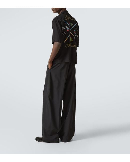 Amiri Black Pool Cue Bowling Shirt for men