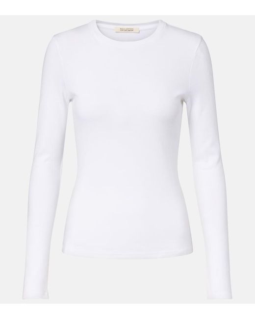 Nili Lotan White Emilie Cotton Jersey T-Shirt