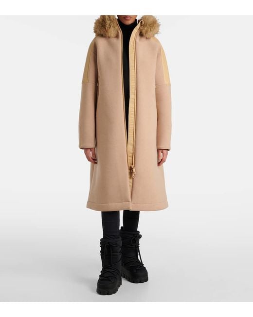 Goldbergh Natural Ember Faux Fur-Trimmed Coat