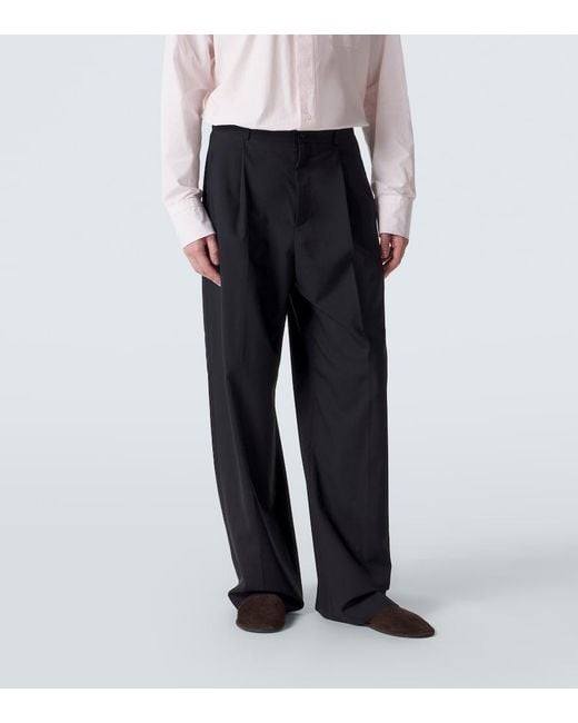 The Row Blue Thom Wool Wide-Leg Pants for men