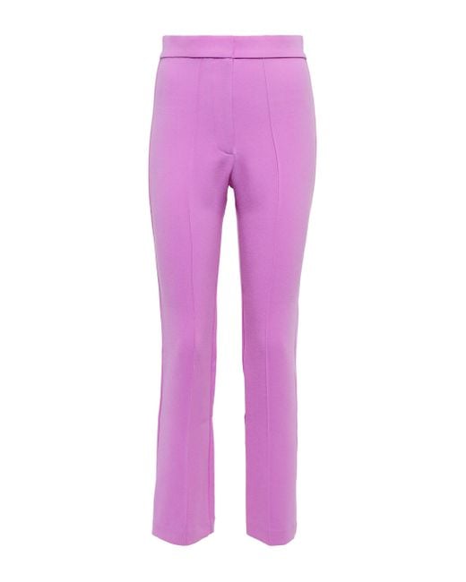 Alex Perry Dallin High-rise Straight Cropped Pants in Purple | Lyst Canada