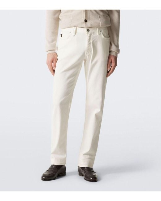 Brioni White Meribel Slim Jeans for men