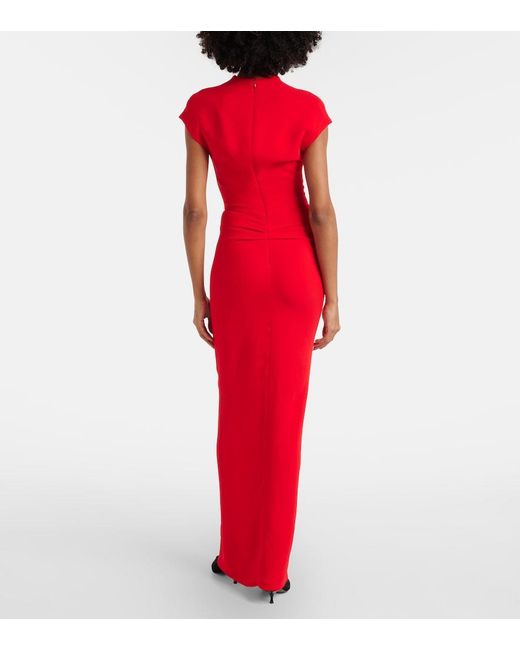 TOVE Red Beth Ruffled Maxi Dress