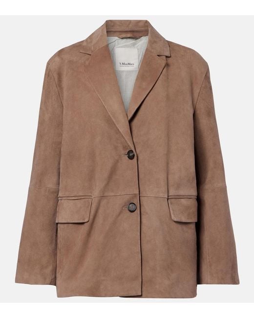 Max Mara Brown Anfora Suede Jacket