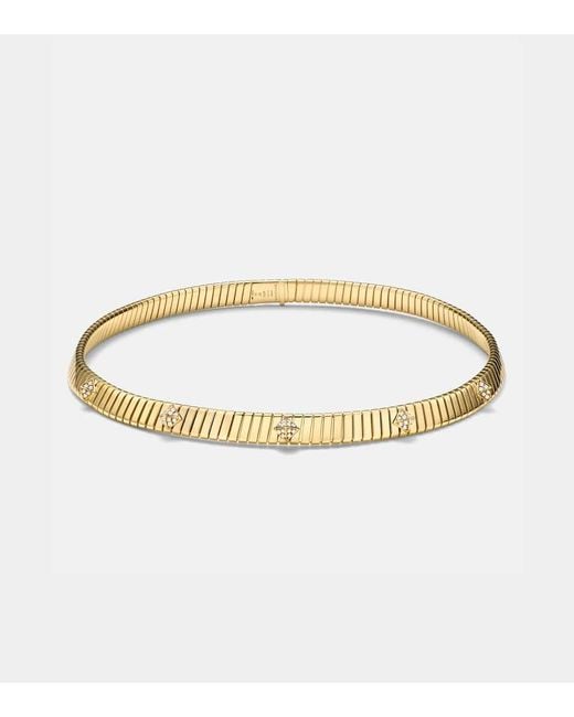 BVLGARI Metallic Tubogas 18Kt Choker With Diamonds