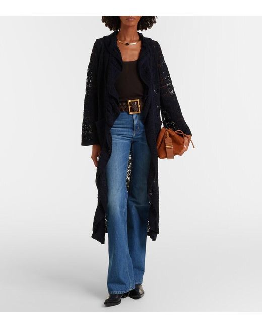 Dorothee Schumacher Black Cotton-Blend Crochet Coat