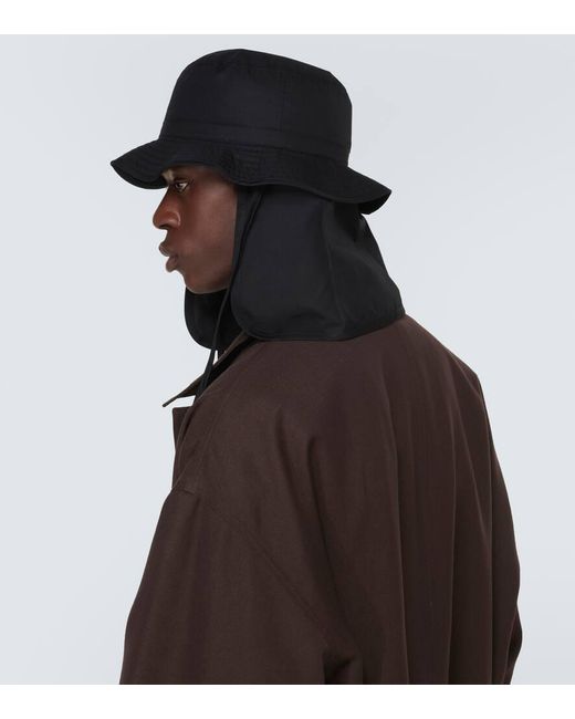 Lemaire Black Desert Cotton-blend Bucket Hat for men