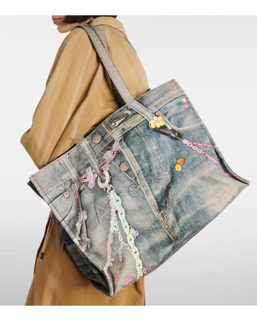 Shopper Large di Acne in Metallic