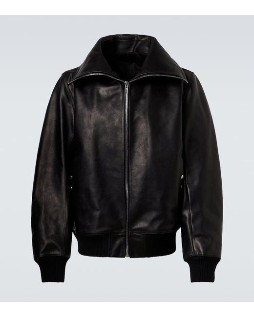 Chaqueta Blixa Dracucollar De Piel Rick Owens de hombre de color Black