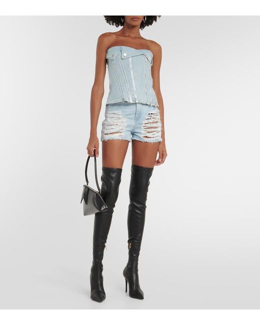 Dion Lee Blue Denim Corset