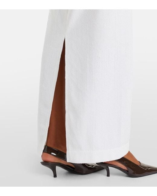 Totême White Sequined Maxi Skirt