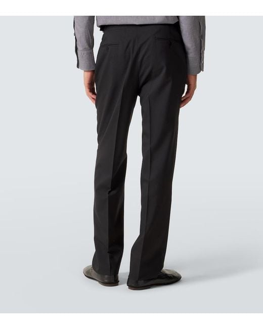 STÒFFA Black Wool Straight Pants for men