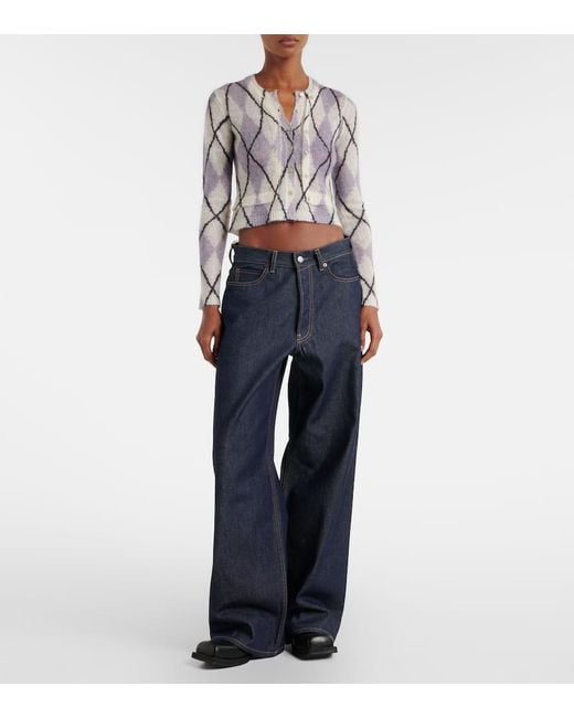 Acne Blue 1981 Mid-Rise Wide-Leg Jeans