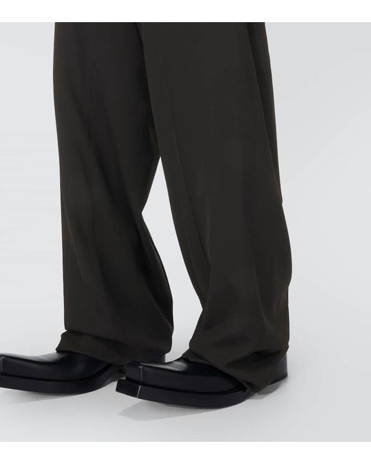 Pantalones anchos Skater de mezcla de lana Balenciaga de hombre de color Black