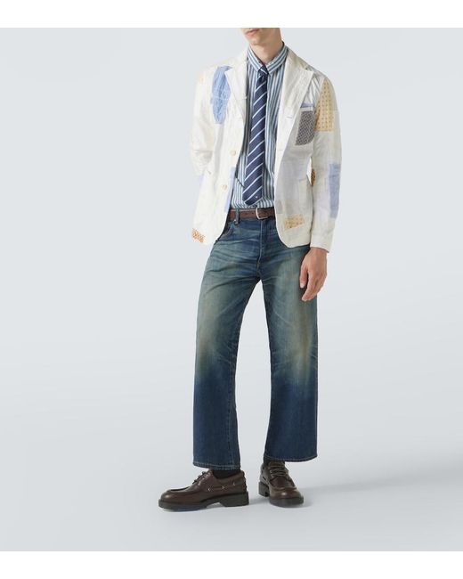 Junya Watanabe Blue Faded Straight Jeans for men