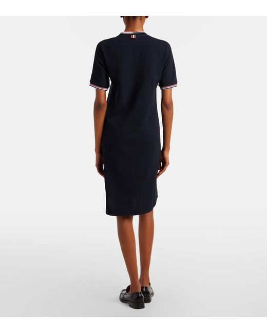 Thom Browne Blue Dolman Cotton T-Shirt Dress