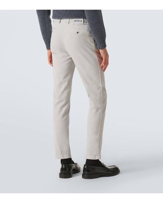 Kiton Gray Mid-Rise Chinos for men