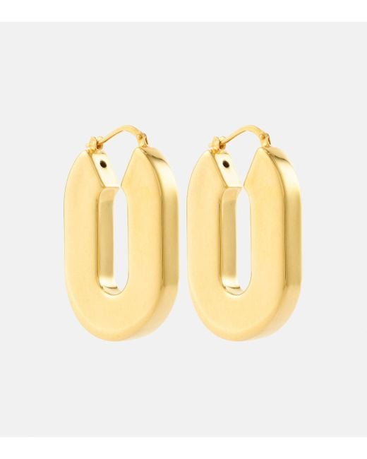 Boucles d'oreilles a logo Jil Sander en coloris Metallic