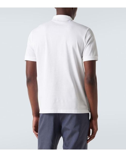 Prada White Logo Polo Shirt for men